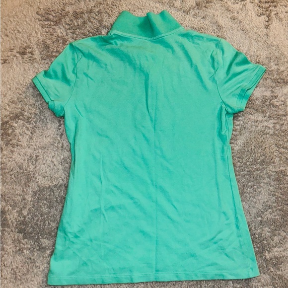 Aqua Colored Polo Short Sleeved Shirt - Picture 4 of 4